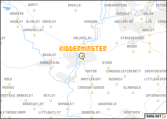 map of Kidderminster