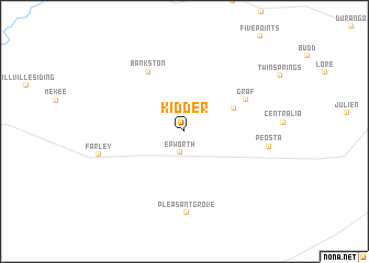 map of Kidder