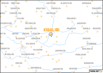 map of Kiduliai