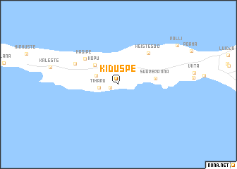 map of Kiduspe