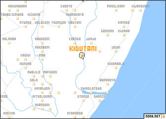 map of Kidutani