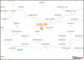 map of Kieliai