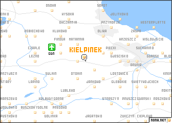 map of Kiełpinek