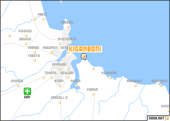 map of Kigamboni