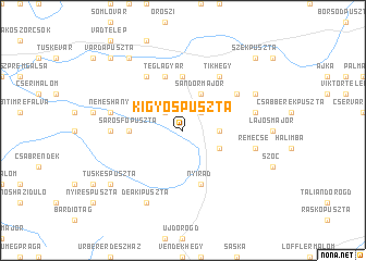 map of Kígyóspuszta