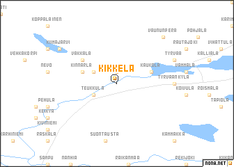 map of Kikkelä