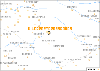 map of Kilcarney Cross Roads