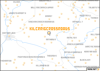 map of Kilcrrig Cross Roads