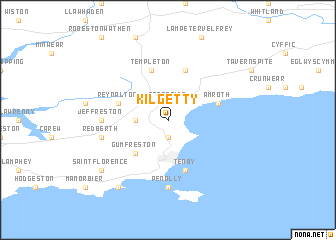 map of Kilgetty