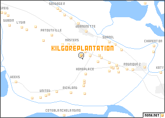 map of Kilgore Plantation