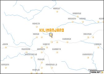 map of Kilimanjaro