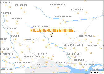 map of Killeagh Cross Roads