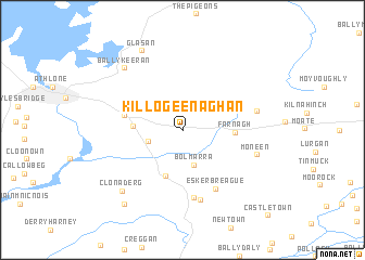 map of Killogeenaghan