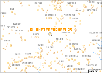 map of Kilometer Enam Belas