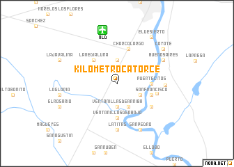 map of Kilómetro Catorce