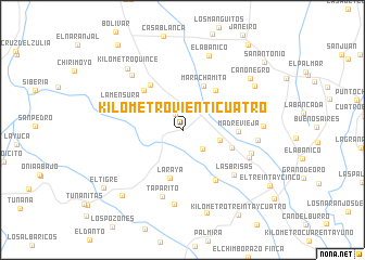 map of Kilómetro Vienticuatro