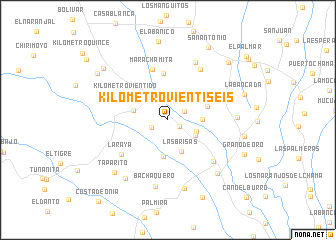 map of Kilómetro Vientiséis