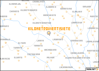 map of Kilómetro Vientisiete