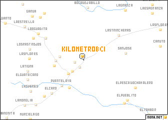map of Kilómetro 128