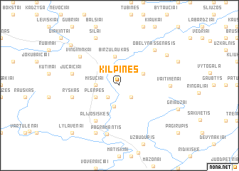 map of Kilpinės