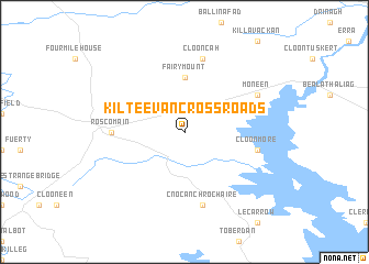 map of Kilteevan Cross Roads
