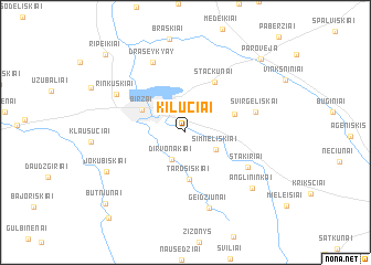 map of Kilučiai