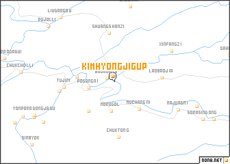 map of Kimhyŏngjig-ŭp