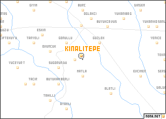 map of Kınalıtepe