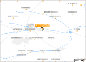 map of Kinashëv