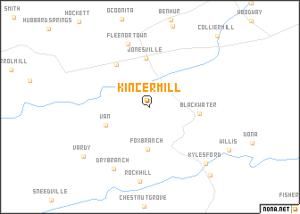 map of Kincer Mill