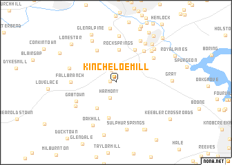 map of Kincheloe Mill