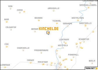map of Kincheloe