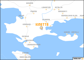 map of Kinétta