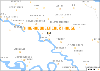 map of King and Queen Court House