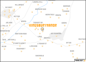 map of Kingsbury Manor