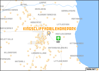 map of Kings Cliff Mobile Home Park