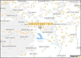 map of Kings Mountain