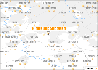 map of Kingswood Warren