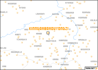map of Kinndamba-Mouyondzi