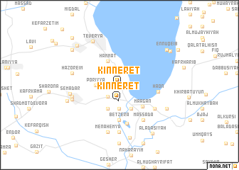 map of Kinneret