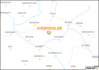 map of Kıranışıklar