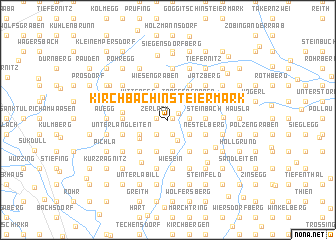 map of Kirchbach in Steiermark