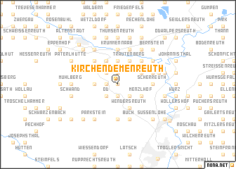 map of Kirchendemenreuth