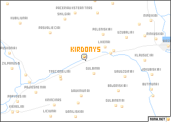 map of Kirdonys