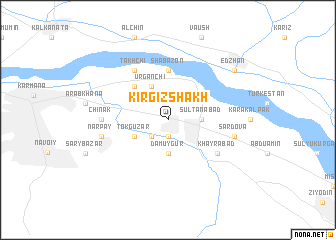 map of Kirgiz-Shakh