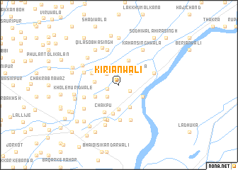 map of Kīriānwāli