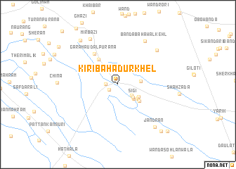 map of Kiri Bahādur Khel