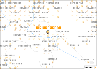 map of Kiriwanagoda