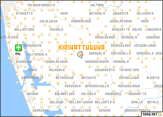 map of Kiriwattuduwa
