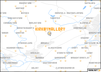 map of Kirkby Mallory